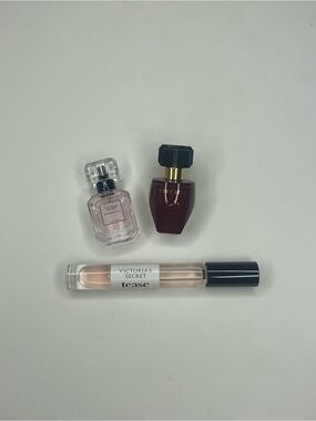 Victoria's Secret Rollerball & Mini Perfume Trio — Pink, Red, Clear
